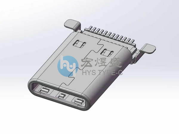 Type-C公头24P 沉板0.95 两脚贴片SMT 13.75L