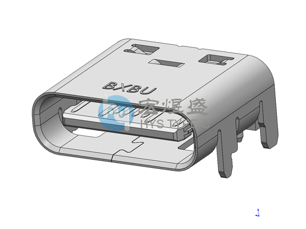 TYPE-C母座单排16P板上型L=7.35