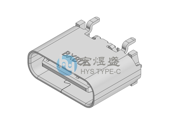 TYPE-C母座16P立式四脚插板SMT 5.5-6.5-6.8-7.4L