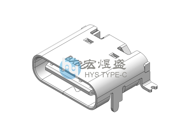 TYPE-C母座16P板上型SMT斜口7.35L