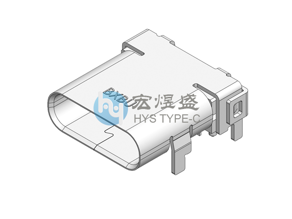 TYPE-C母座24P板上型四脚插板DIP+SMT 10.0L