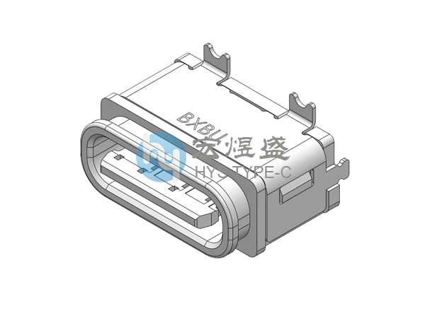Type-c 防水6P 立式两脚插板SMT 6.6L IPX8