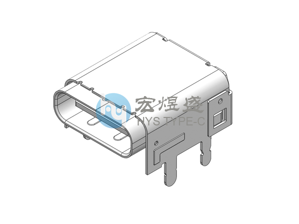 TYPE-C 24P 板上四脚插板双排SMT CH=3.4 11.1L