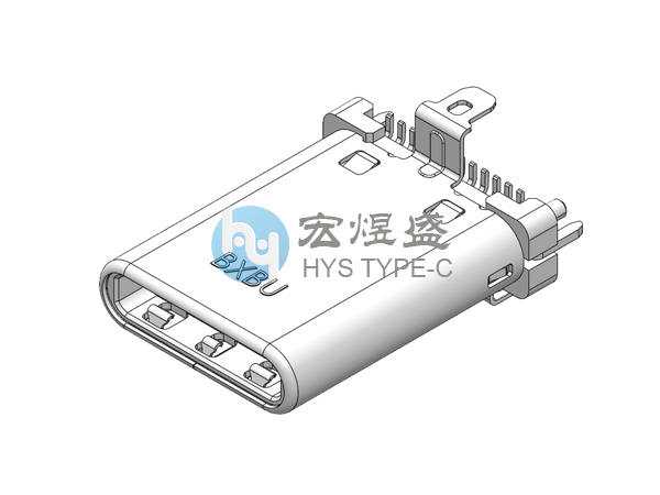 TYPE-C 24P 板上三脚插板SMT 11.1L