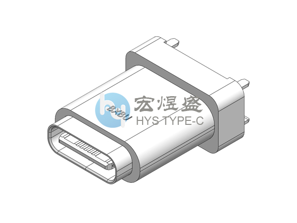 Type-c 防水16P 立式四脚插板DIP 外露2.0mm IPX8