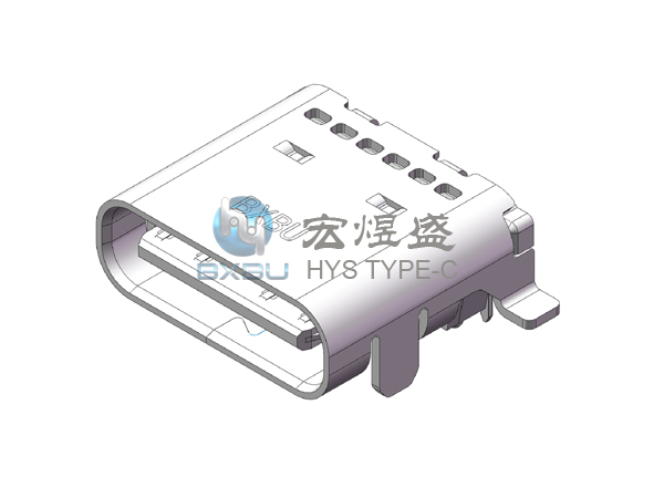 TYPE-C连接器24P 板上前插后贴SMT 7.9L