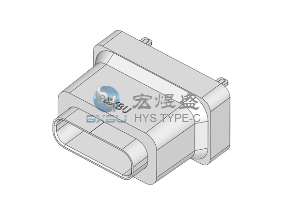 Type-c 防水16P母座 立式四脚插板SMT 10.4L IP66