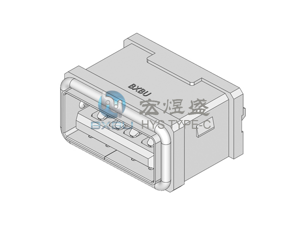 Type-c 防水4P 立式两脚插板DIP 11.4L IP67