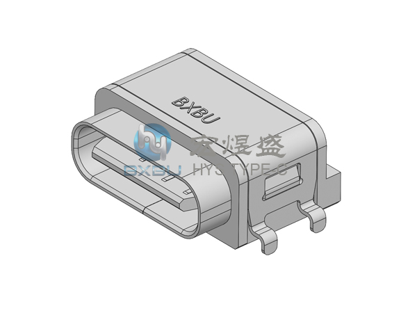 Type-c 防水6P 四脚插板SMT 沉板0.6mm 8.2L IP67