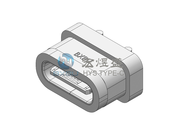type-c防水16P 立式两脚插板DIP 7.1L IPX7