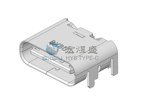 Type-c 6P 板上四脚插板SMT 6.8L