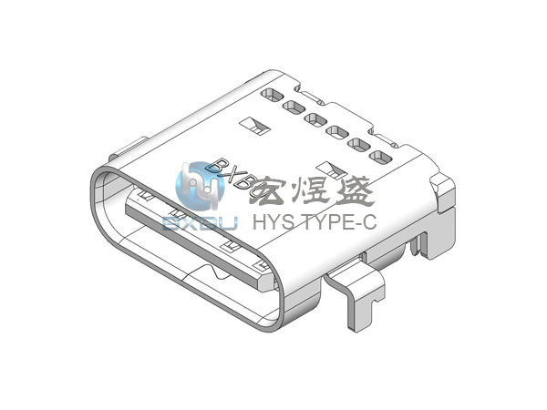 TYPE-C 24P沉板0 .8 四脚插板双排SMT 7.9L