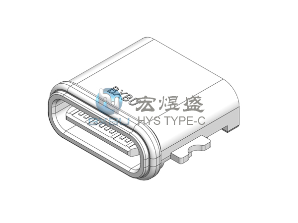 防水TYPE-C母座24P前贴后插DIP＋SMT 沉板0.93mm 9.0L IPX7