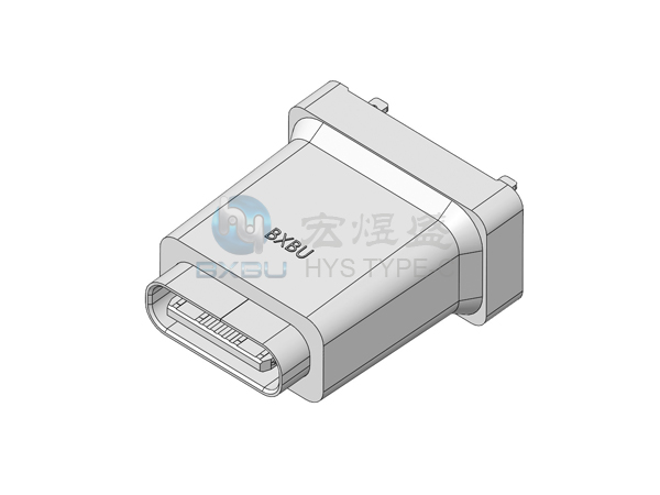 Type-c防水16P 立式四脚插板DIP 脚长1.65mm 15.0L IP66
