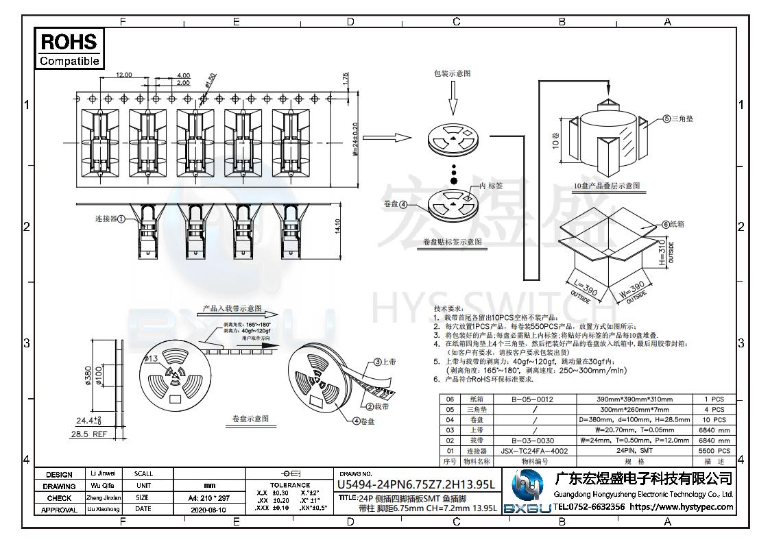 type-C连接器尺寸图